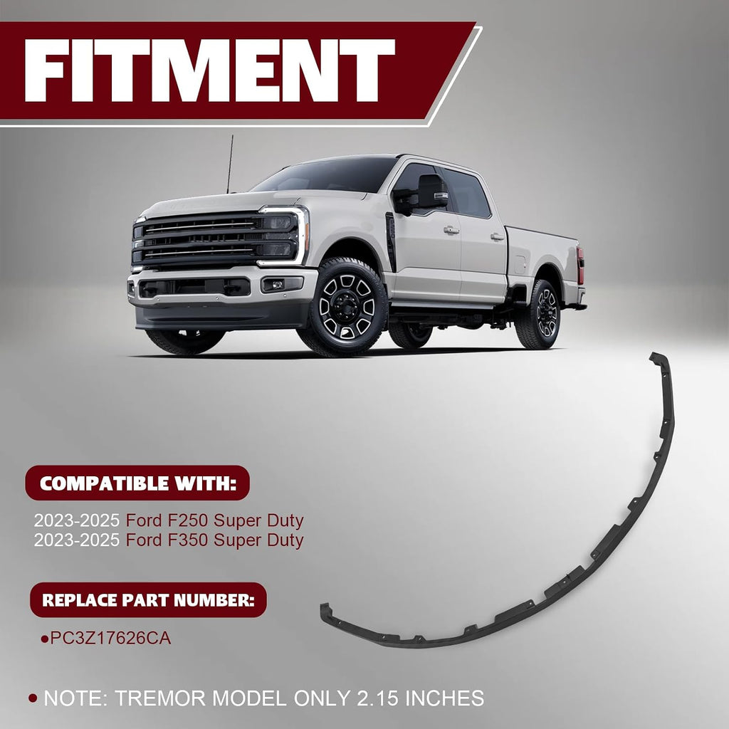 Front Bumper Valance Air Dam for 2023-2025 Ford F250 F350 Super Duty Tremor